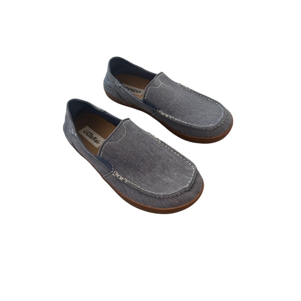 OluKai Puhalu Canvas men's slip-on loafers size 8